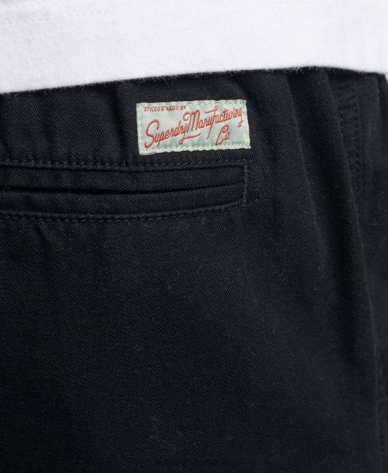 Superdry pantaloni scurți supravopsiți de epocă îmbrăcăminte negru bărbați JX0Z322