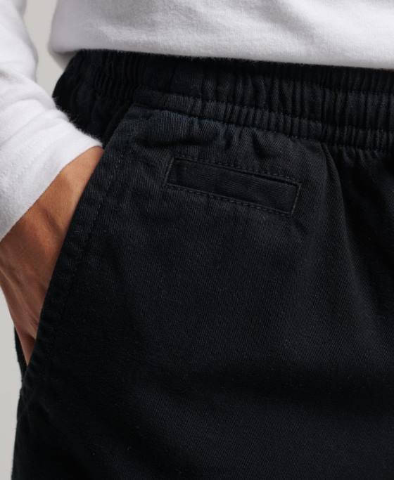 Superdry pantaloni scurți supravopsiți de epocă îmbrăcăminte negru bărbați JX0Z322