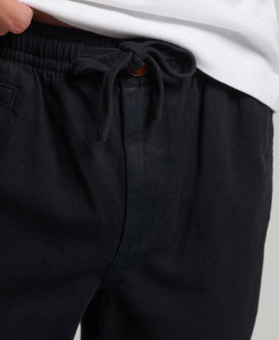 Superdry pantaloni scurți supravopsiți de epocă îmbrăcăminte negru bărbați JX0Z322