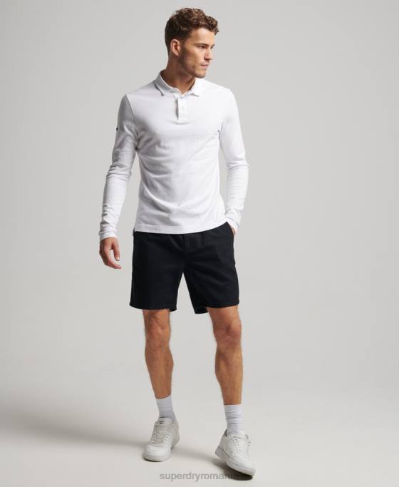 Superdry pantaloni scurți supravopsiți de epocă îmbrăcăminte negru bărbați JX0Z322