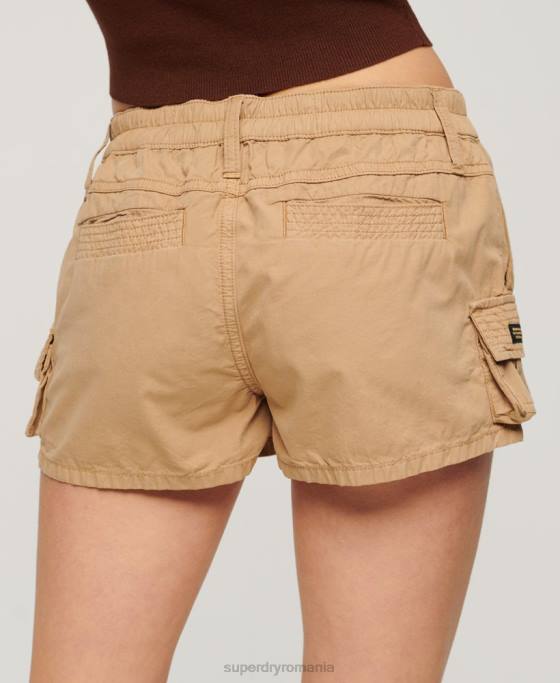 Superdry pantaloni scurți utilitar cargo îmbrăcăminte bronzat femei JX0Z2124
