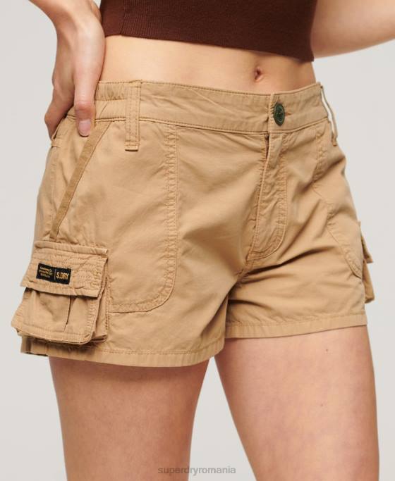 Superdry pantaloni scurți utilitar cargo îmbrăcăminte bronzat femei JX0Z2124