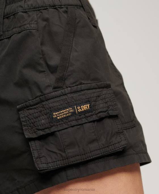 Superdry pantaloni scurți utilitar cargo îmbrăcăminte gri inchis femei JX0Z2054