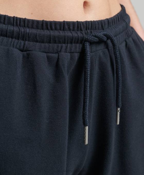 Superdry pantaloni scurți vintage cu dungi din bumbac organic îmbrăcăminte marina femei JX0Z6542