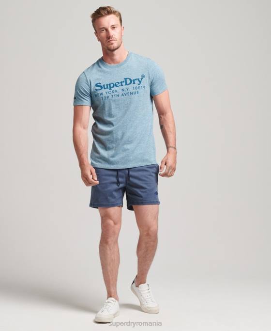 Superdry pantaloni scurți vintage cu dungi îmbrăcăminte marina bărbați JX0Z377