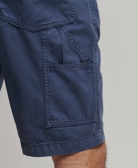 Superdry pantaloni scurți vintage dulgher din bumbac organic îmbrăcăminte marina bărbați JX0Z358