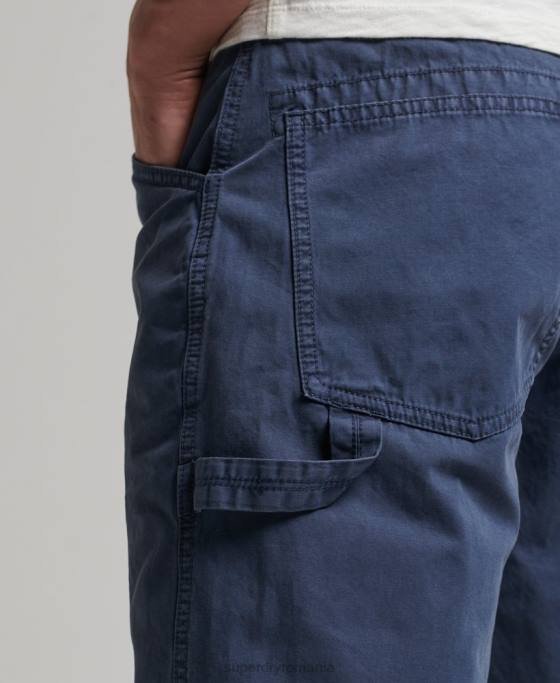 Superdry pantaloni scurți vintage dulgher din bumbac organic îmbrăcăminte marina bărbați JX0Z358