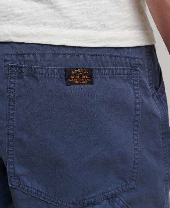 Superdry pantaloni scurți vintage dulgher din bumbac organic îmbrăcăminte marina bărbați JX0Z358