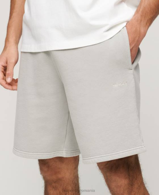 Superdry pantaloni scurți vintage mark îmbrăcăminte gri deschis bărbați JX0Z297