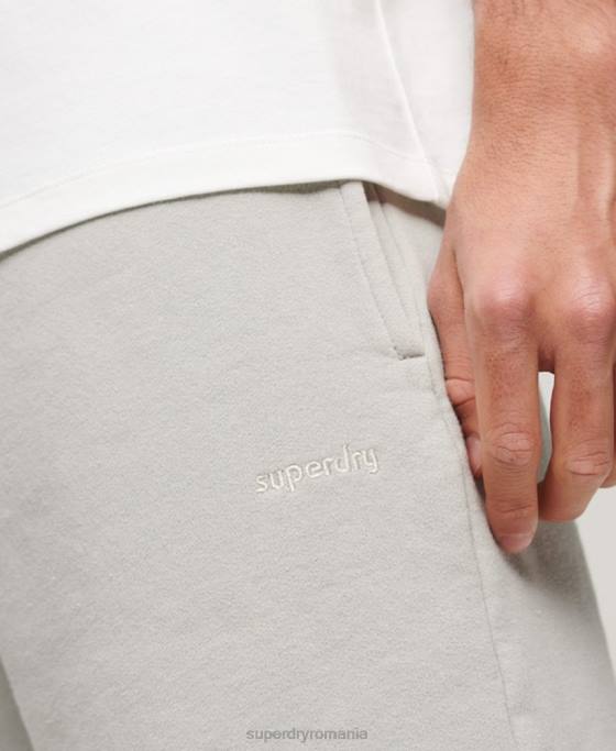 Superdry pantaloni scurți vintage mark îmbrăcăminte gri deschis bărbați JX0Z297