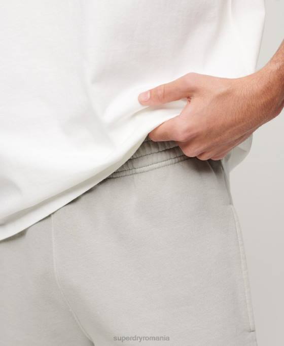 Superdry pantaloni scurți vintage mark îmbrăcăminte gri deschis bărbați JX0Z297