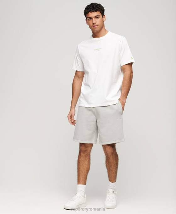 Superdry pantaloni scurți vintage mark îmbrăcăminte gri deschis bărbați JX0Z297