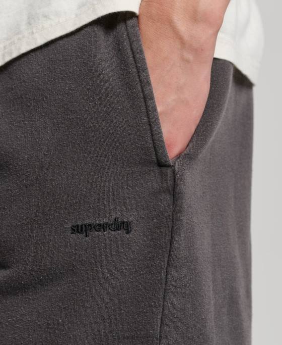 Superdry pantaloni scurți vintage mark îmbrăcăminte gri inchis bărbați JX0Z293