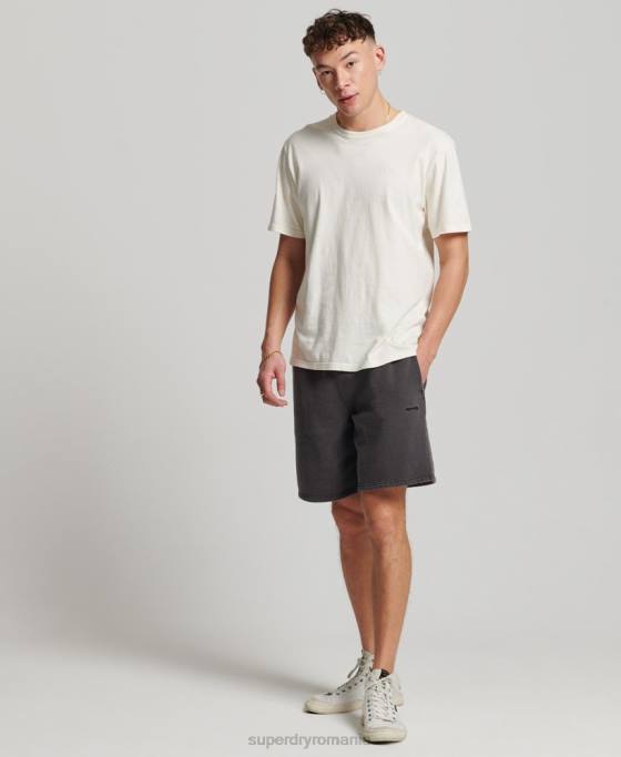 Superdry pantaloni scurți vintage mark îmbrăcăminte gri inchis bărbați JX0Z293