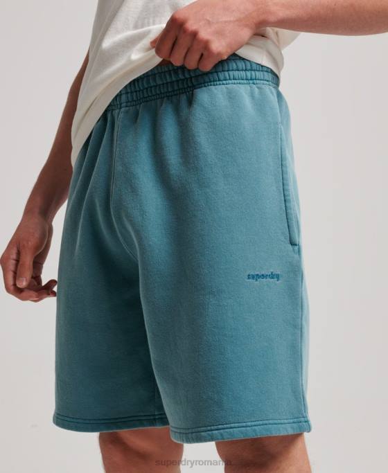 Superdry pantaloni scurți vintage mark îmbrăcăminte turcoaz bărbați JX0Z281