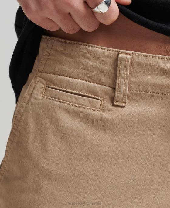 Superdry pantaloni scurți vintage ofițer chino îmbrăcăminte cremă bărbați JX0Z307