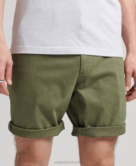 Superdry pantaloni scurți vintage ofițer chino îmbrăcăminte kaki bărbați JX0Z312