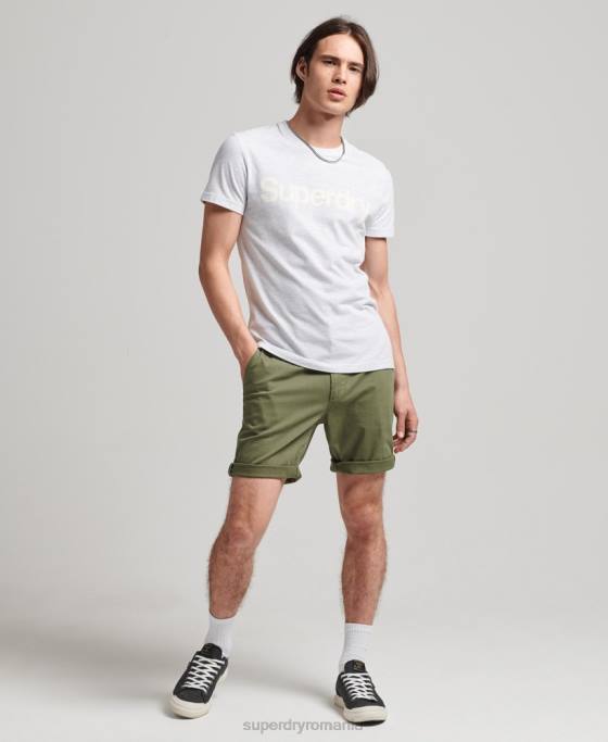 Superdry pantaloni scurți vintage ofițer chino îmbrăcăminte kaki bărbați JX0Z312
