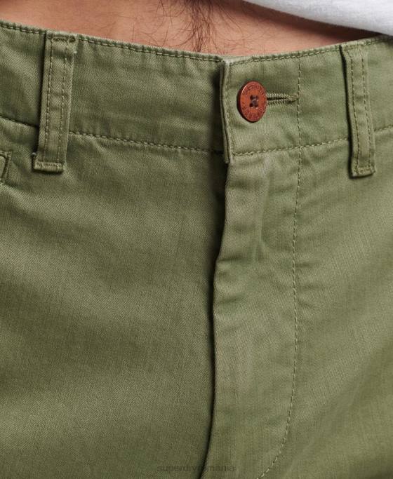 Superdry pantaloni scurți vintage ofițer chino îmbrăcăminte kaki bărbați JX0Z312