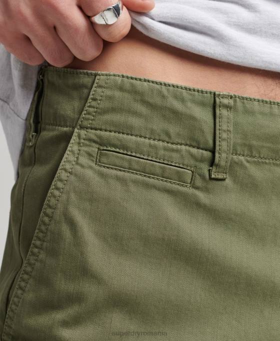 Superdry pantaloni scurți vintage ofițer chino îmbrăcăminte kaki bărbați JX0Z312