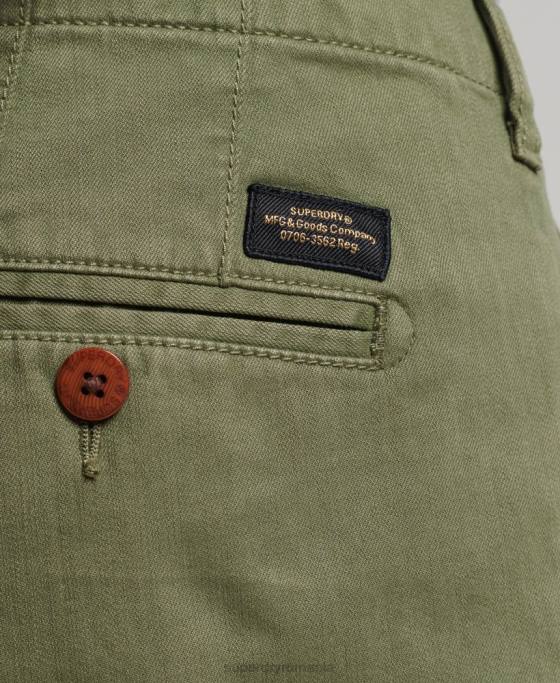 Superdry pantaloni scurți vintage ofițer chino îmbrăcăminte kaki bărbați JX0Z312