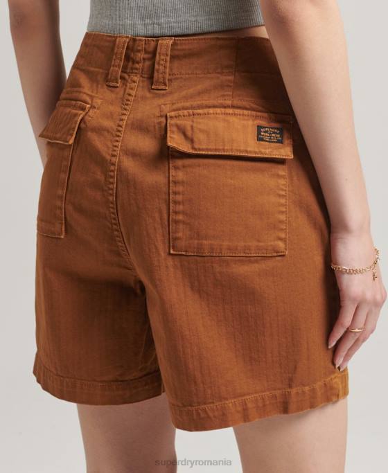 Superdry pantaloni scurți vintage utilitar îmbrăcăminte bronzat femei JX0Z3159