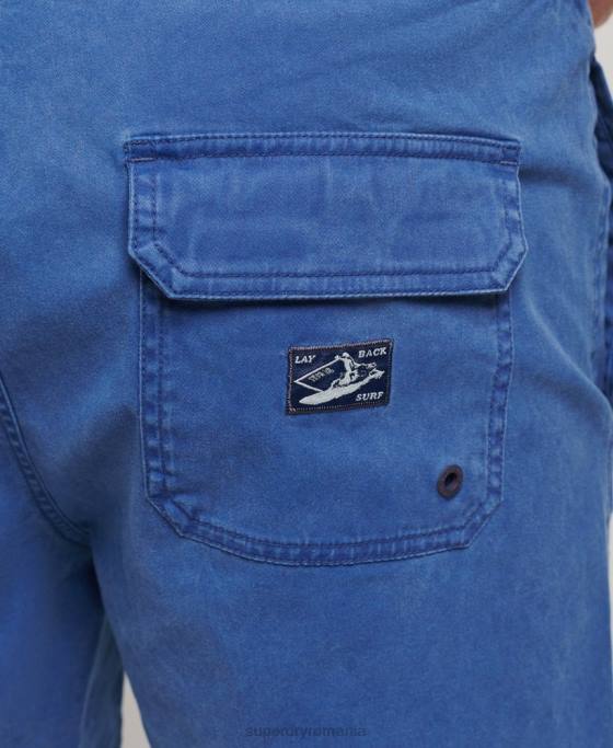 Superdry pantaloni scurți vintage îmbrăcăminte albastru bărbați JX0Z379