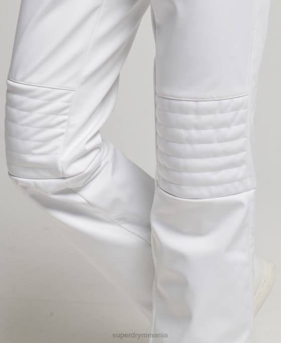 Superdry pantaloni slim softshell de schi îmbrăcăminte alb femei JX0Z2593