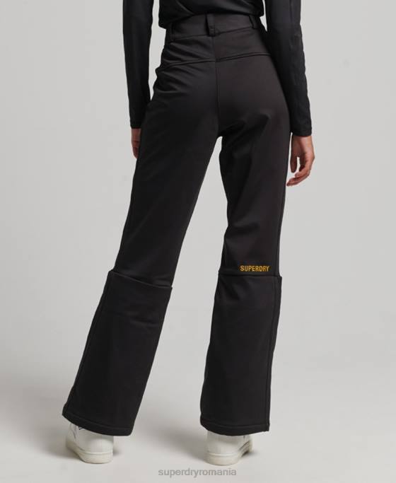 Superdry pantaloni slim softshell de schi îmbrăcăminte negru femei JX0Z2601