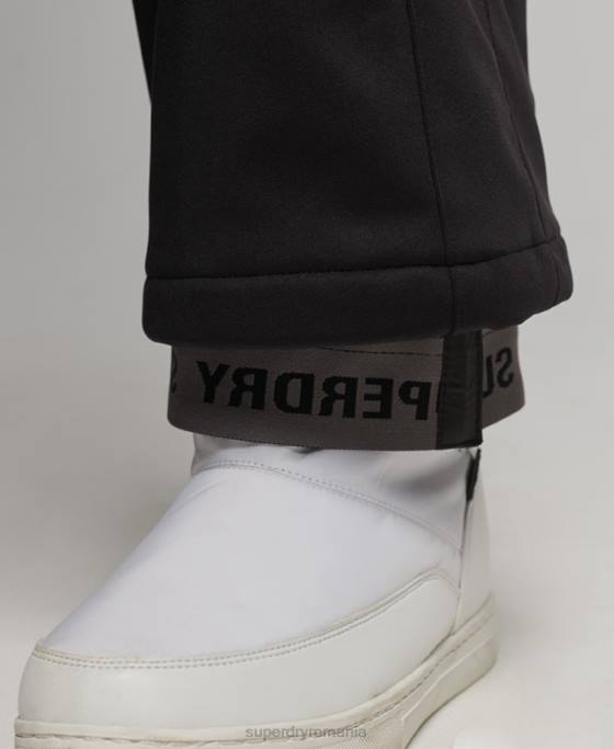 Superdry pantaloni slim softshell de schi îmbrăcăminte negru femei JX0Z2601