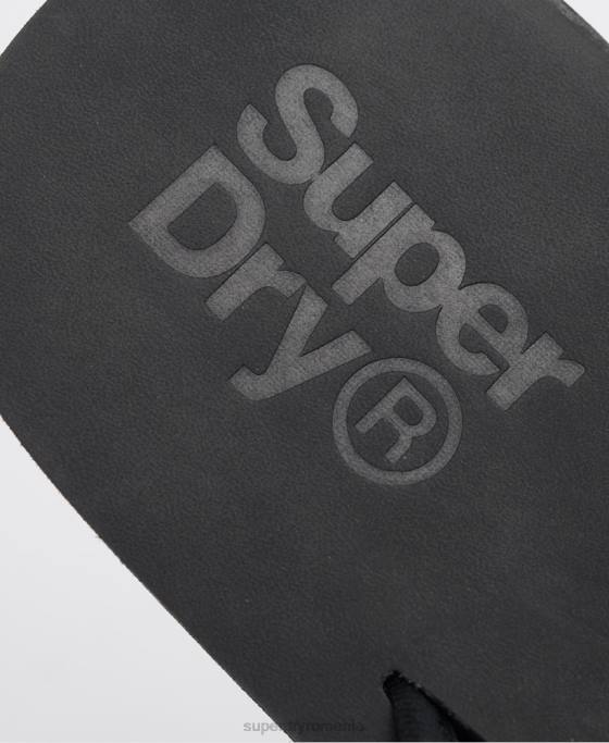 Superdry pantofi din piele pantofi negru bărbați JX0Z6485