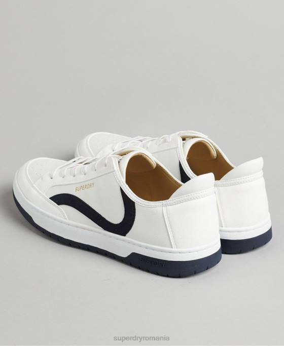 Superdry pantofi sport de jos vegani pantofi alb bărbați JX0Z1950