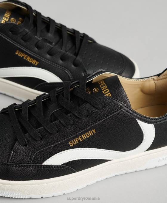 Superdry pantofi sport de jos vegani pantofi negru bărbați JX0Z1908