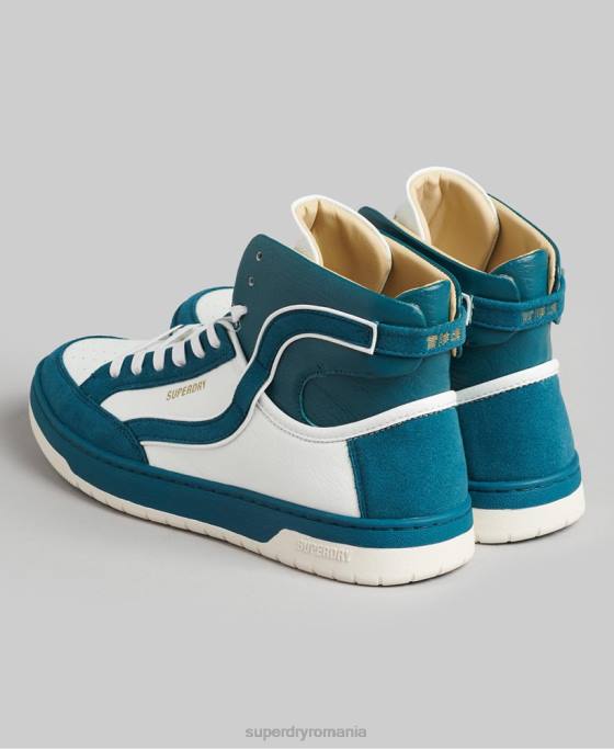 Superdry pantofi sport de înaltă coș vegan vintage pantofi albastru femei JX0Z6731