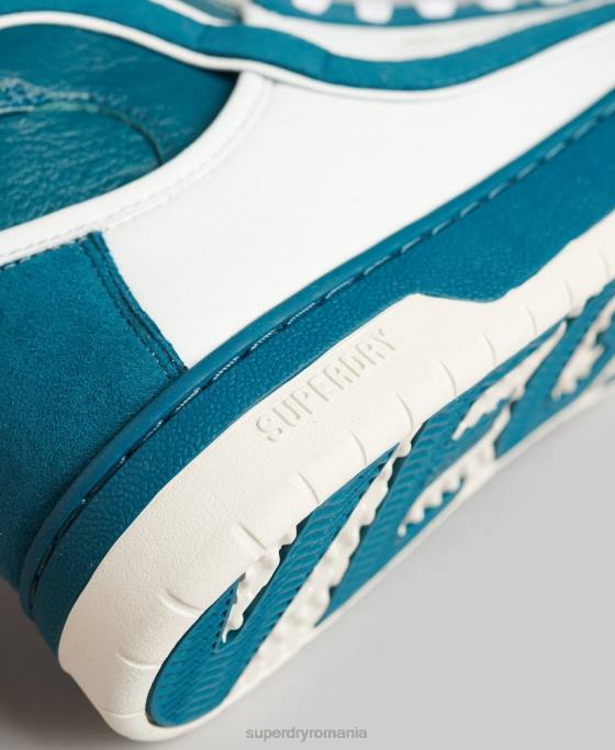 Superdry pantofi sport de înaltă coș vegan vintage pantofi albastru femei JX0Z6731