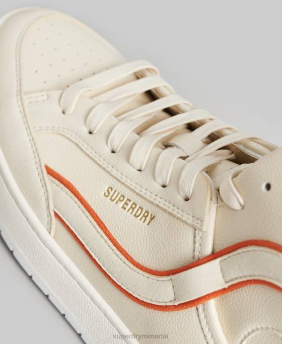 Superdry pantofi sport de înaltă coș vegan vintage pantofi bej femei JX0Z6730