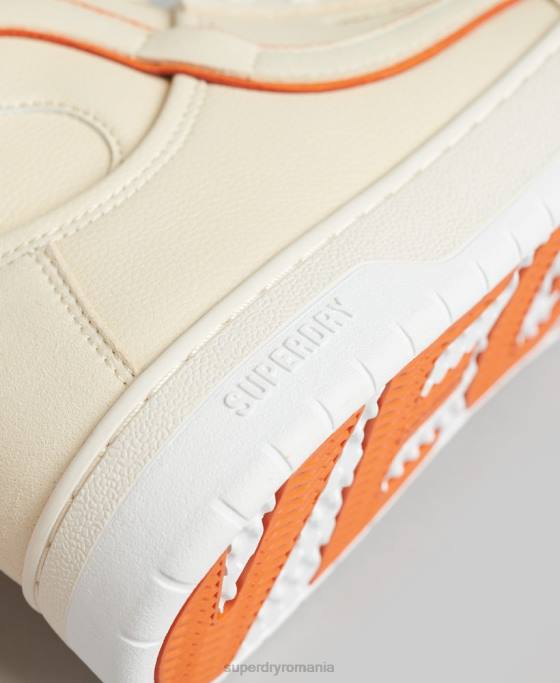 Superdry pantofi sport de înaltă coș vegan vintage pantofi bej femei JX0Z6730