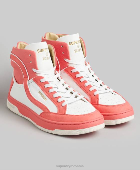 Superdry pantofi sport de înaltă coș vegan vintage pantofi coral femei JX0Z6759