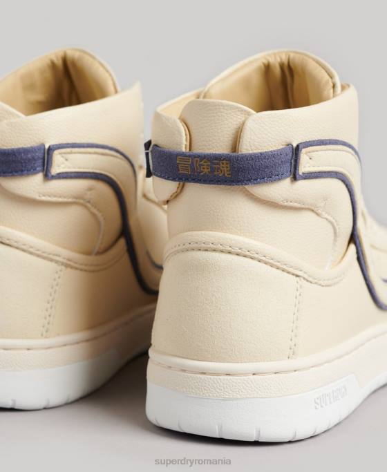 Superdry pantofi sport de înaltă coș vegan vintage pantofi nud femei JX0Z6729
