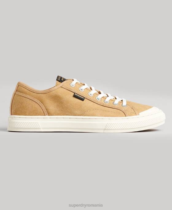 Superdry pantofi sport vechi vegani faux vulc pantofi bej femei JX0Z4347