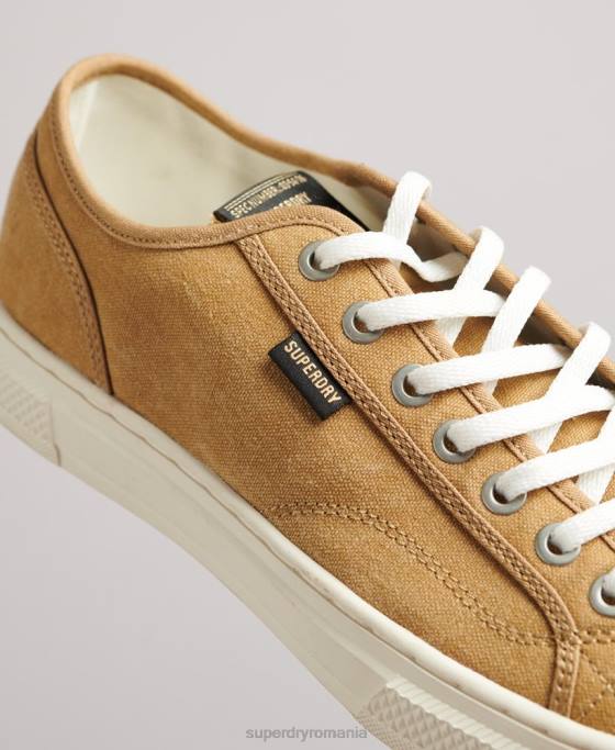 Superdry pantofi sport vechi vegani faux vulc pantofi bej femei JX0Z4347