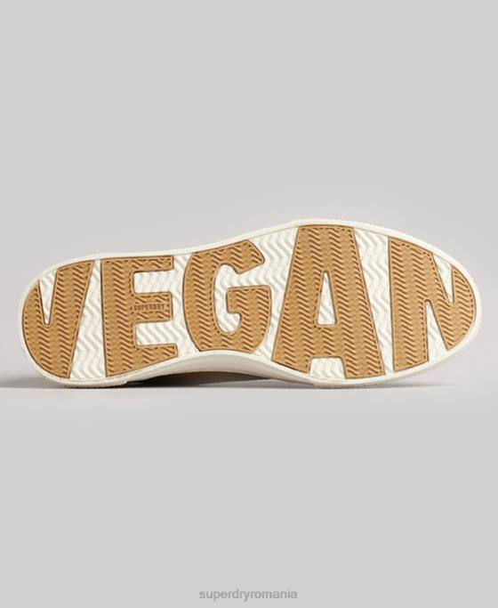 Superdry pantofi sport vechi vegani faux vulc pantofi bej femei JX0Z4347