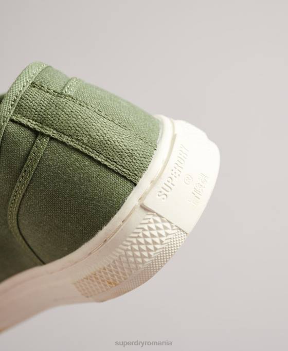 Superdry pantofi sport vechi vegani faux vulc pantofi verde femei JX0Z4423