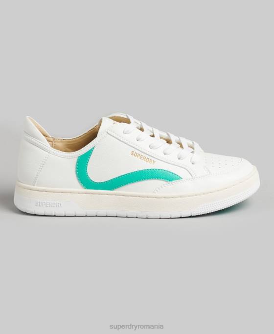 Superdry pantofi sport vechi vegani pantofi alb femei JX0Z4363