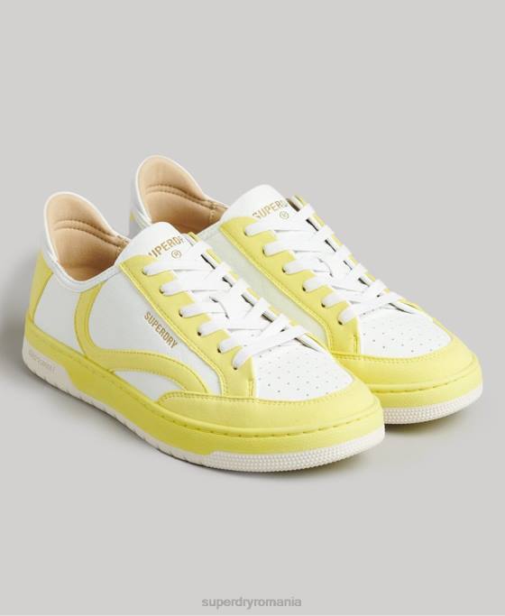 Superdry pantofi sport vechi vegani pantofi galben femei JX0Z4421