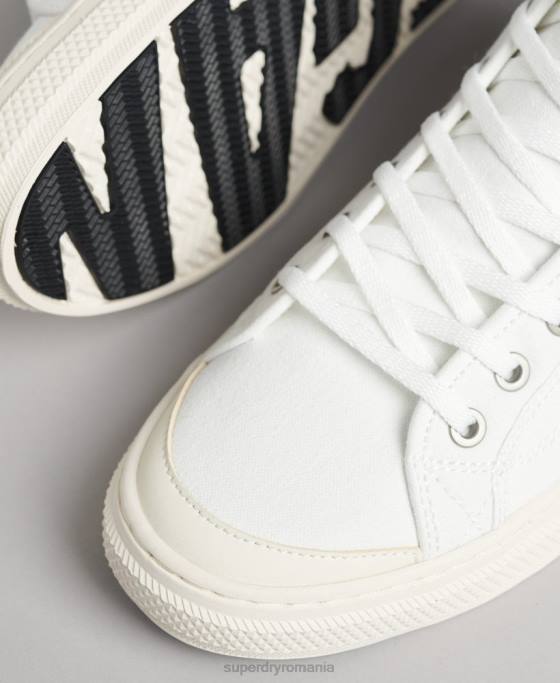 Superdry pantofi vegani din pânză pantofi cremă femei JX0Z4357