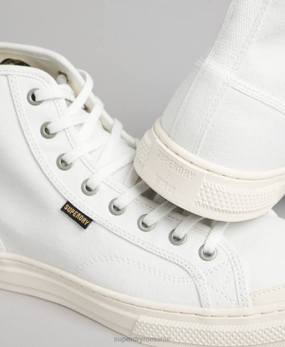 Superdry pantofi vegani din pânză pantofi cremă femei JX0Z4357