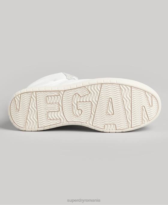 Superdry pantofi înalți vintage premium vegani pantofi alb femei JX0Z4355