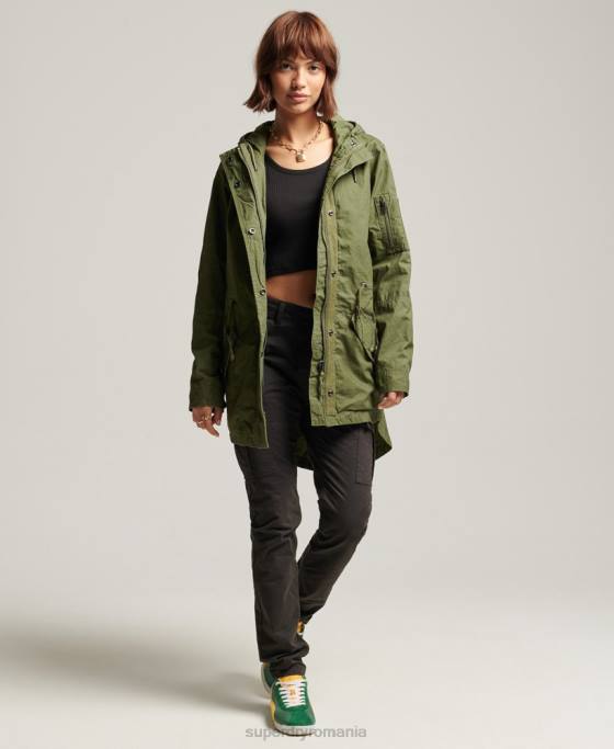 Superdry parca de câmp îmbrăcăminte kaki femei JX0Z5433