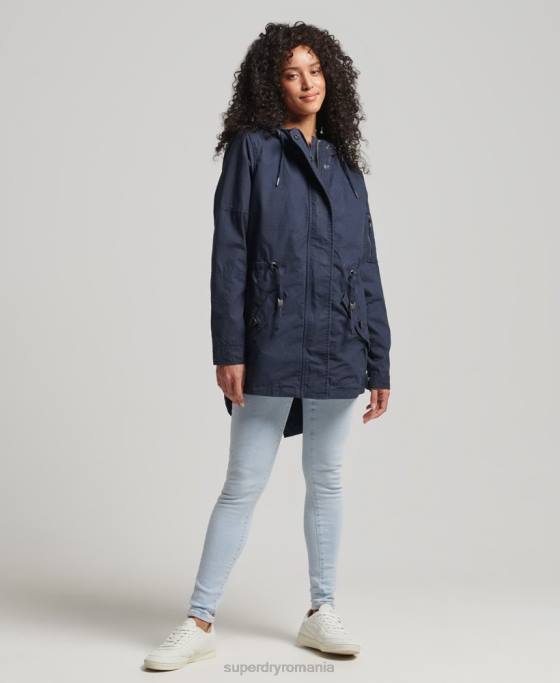 Superdry parca de câmp îmbrăcăminte marina femei JX0Z5609